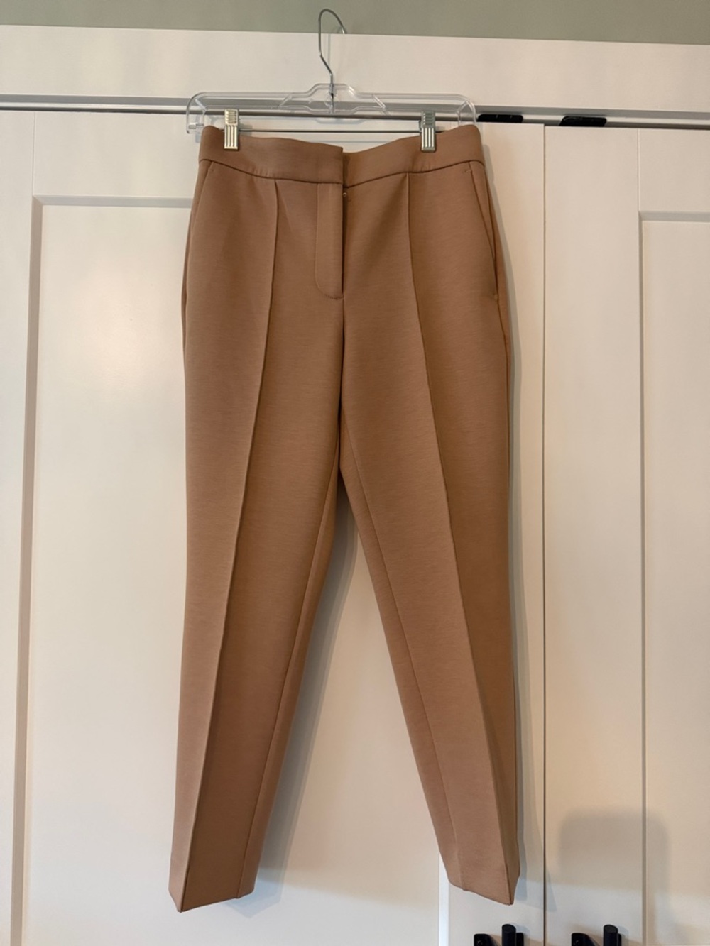 Ann Taylor Cropped Tapered Pants in Camel Brown
